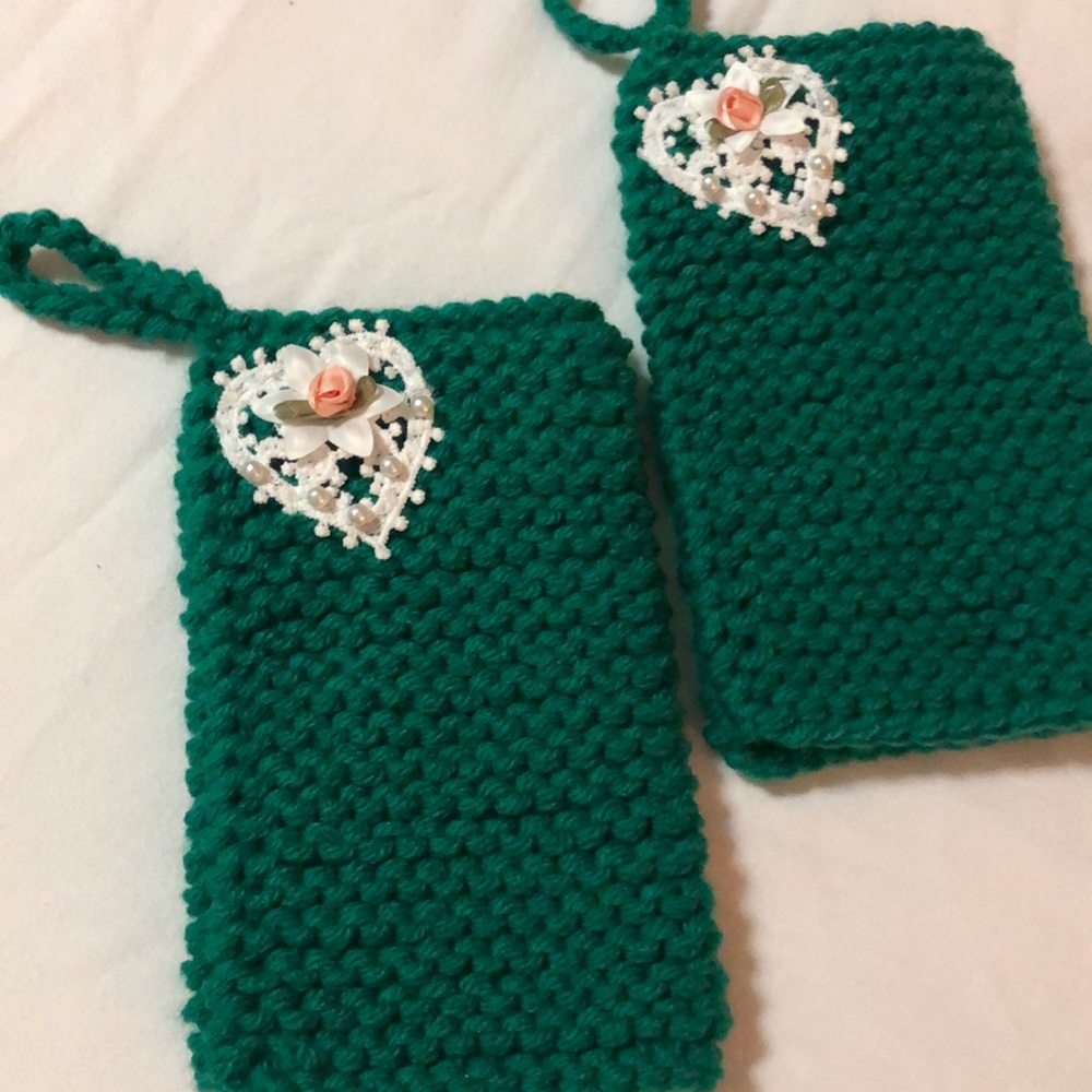 Brand new Hand Knitted Two (2) Potholders.